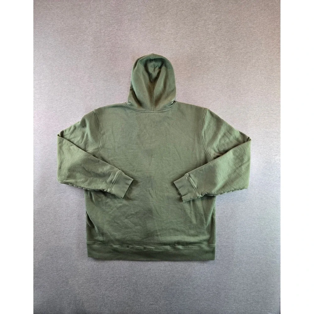 Pact Hoodie Mens 2XL Olive Green Organic Cotton Full Zip Boxy Relaxed Fit
